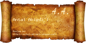 Antal Abigél névjegykártya
