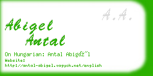 abigel antal business card